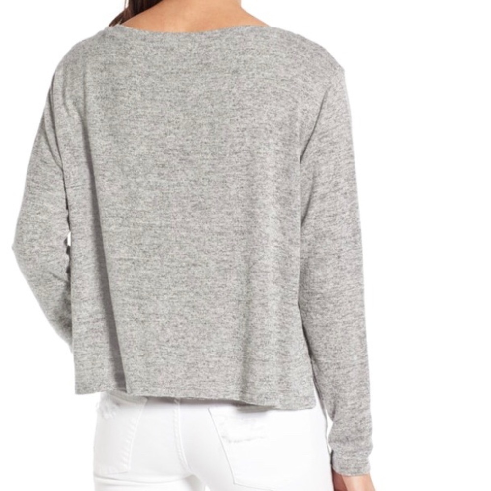 [bp.] Marled Grey Boatneck Sweater Shirt - Picture 2 of 5